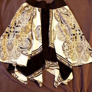 Black and white handkerchief skirt